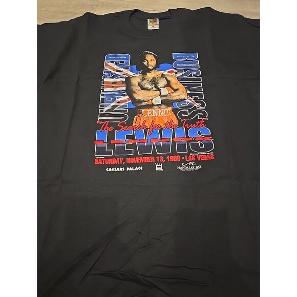 Vintage Holyfield Vs Lewis Shirt 1999 Deadstock Authentic Boxing Las Vegas XXL - Picture 2 of 5